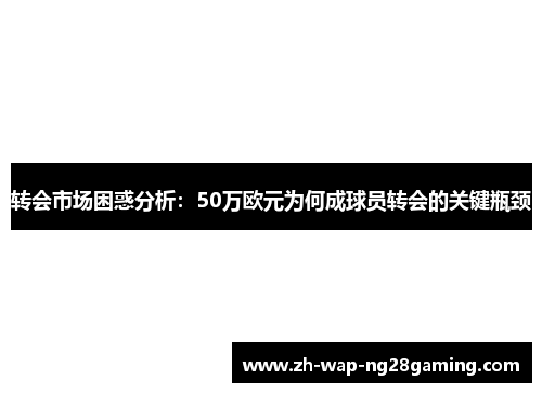 转会市场困惑分析:50万欧元为何成球员转会的关键瓶颈 转会市场困惑分析:50万欧元为何成球员转会的关键瓶颈