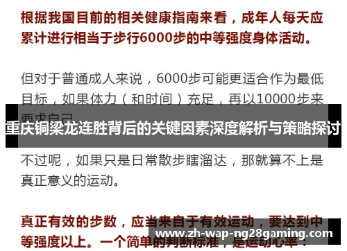 重庆铜梁龙连胜背后的关键因素深度解析与策略探讨 重庆铜梁龙连胜背后的关键因素深度解析与策略探讨